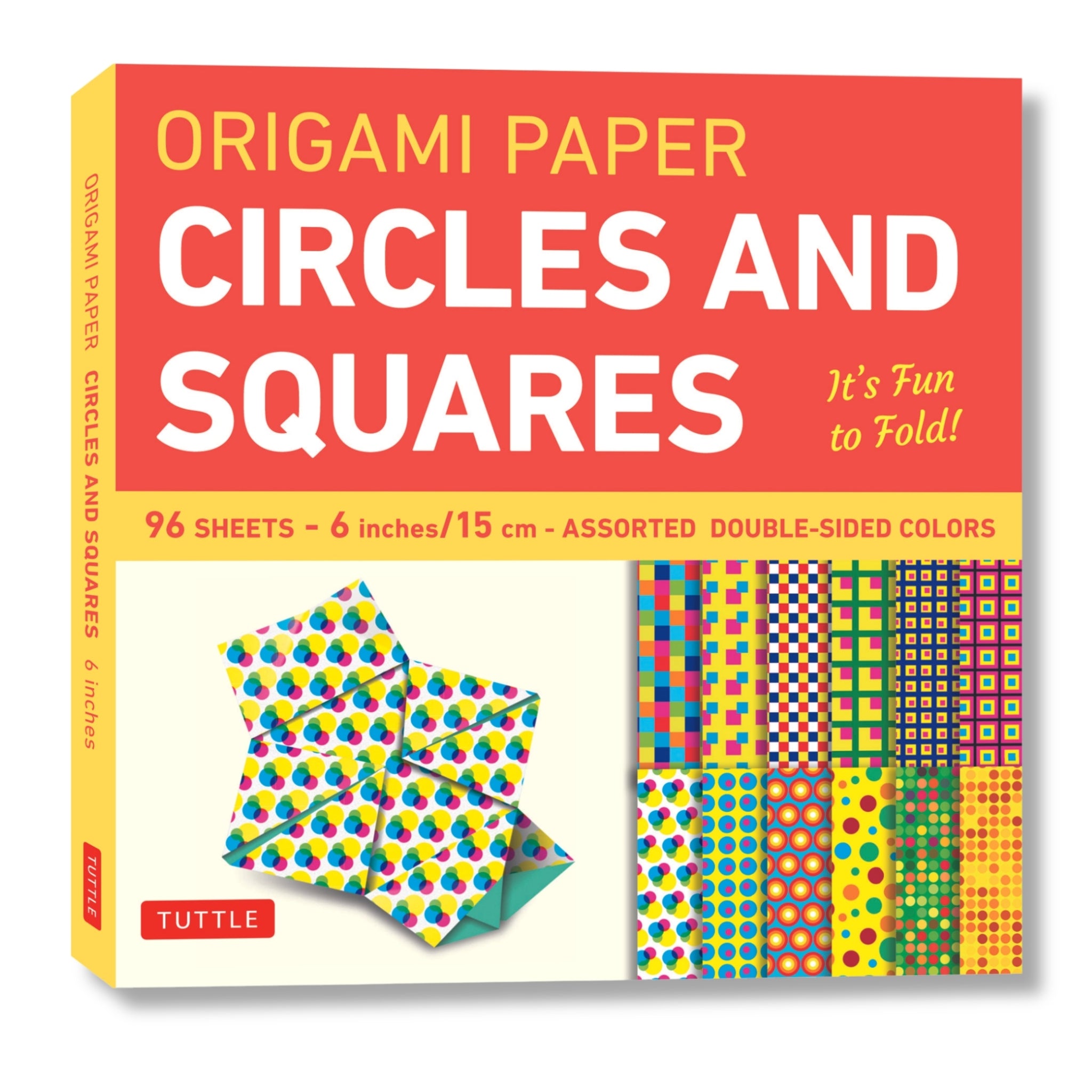 Origami Paper - Circles and Squares 6 inch - 96 Sheets